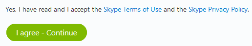 Create a Skype account: Completing registration