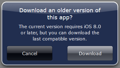 Download an older version of this app?