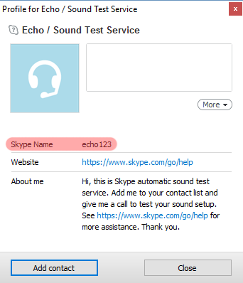 where on my mac computer is the echo test for skype