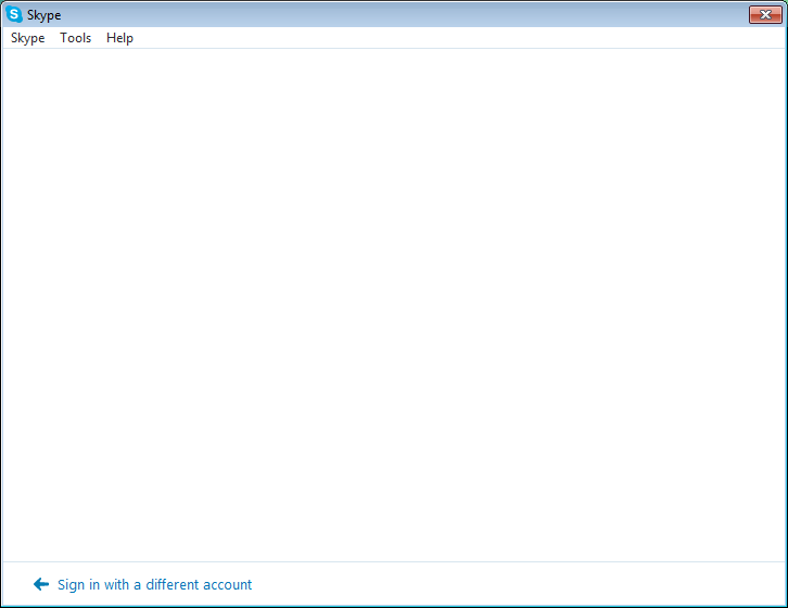 skype sign in blank
