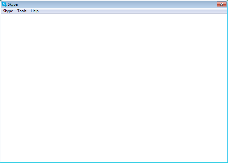 Blank white screen in Skype for Windows