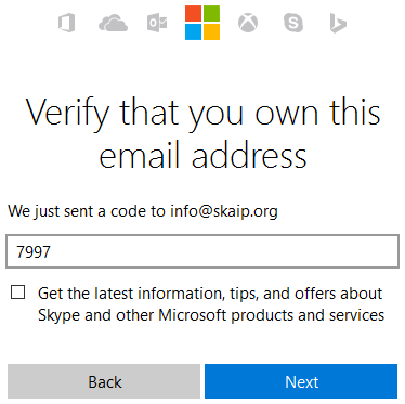 Verify that you own this email address