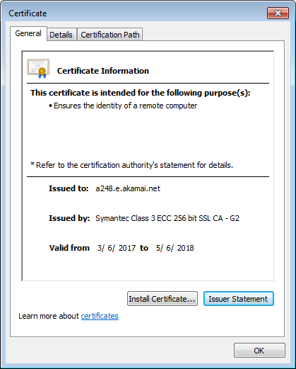 Certificate Information