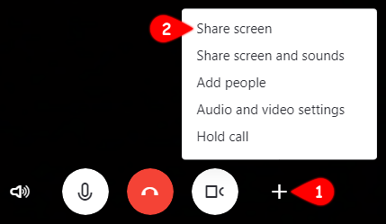 Screen sharing in the new Skype