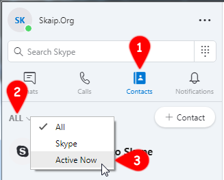 How to see online friends in Skype 8?