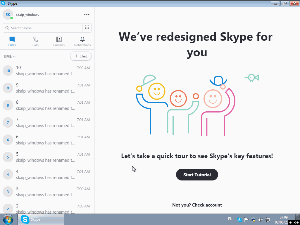 How to delete conversation in Skype 8